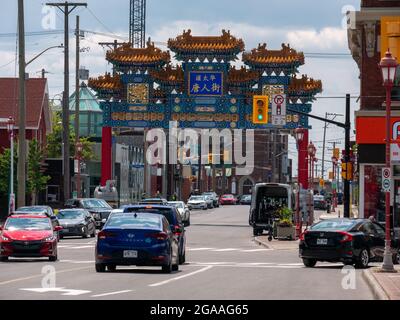 Ottawa, Ontario, Canada. Luglio 2021. Il Chinatown Gate di Ottawa Foto Stock