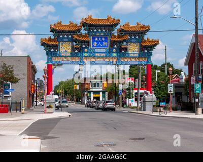 Ottawa, Ontario, Canada. Luglio 2021. Il Chinatown Gate di Ottawa Foto Stock