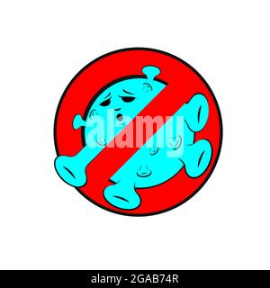 Nessun simbolo vettore di Coronavirus per uso commerciale Illustrazione Vettoriale