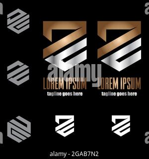 DC e DE monogramma insieme di vettori di concetto di simbolo per elemento di progettazione, idee, marchio, identità o qualsiasi altro scopo. Illustrazione Vettoriale