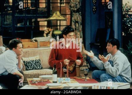 Friends TV Series 1994 - 2004 USA creato da David Crane, Marta Kauffman Stagione 5 Matt LeBlanc, David Schwimmer, Matthew Perry Foto Stock