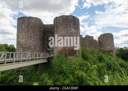 White Castle Llantilio Crossenny nel Galles del Monmouthshire Foto Stock