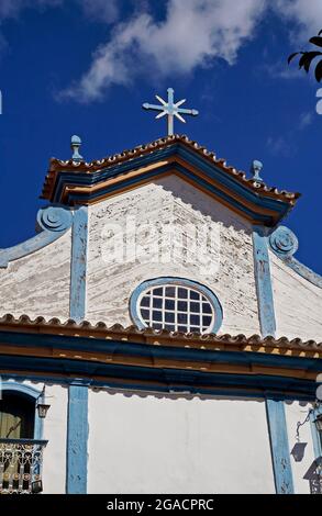 Chiesa barocca (dettaglio) a Diamantina, Minas Gerais, Brasile Foto Stock