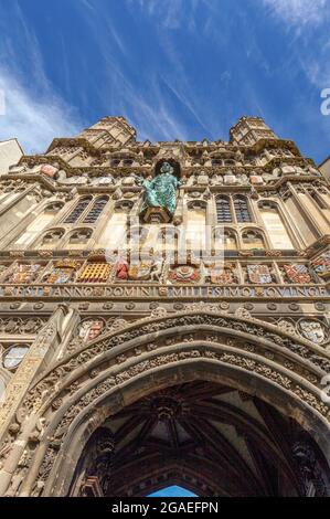 Christchurch porta d'ingresso alla Cattedrale di Canterbury, nel Kent Foto Stock