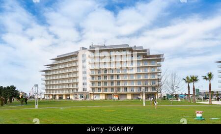 Vista del Sochi Park Hotel - 22 marzo 2021, Adler Russia Foto Stock