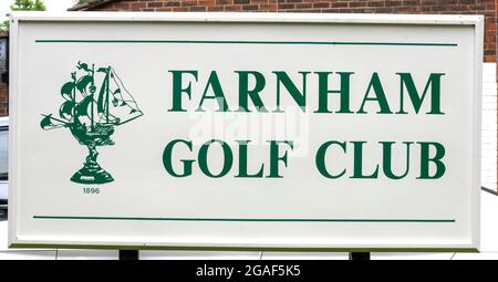 Farnham Golf Club, Blighton Lane, The Sands, Farnham, Surrey, Inghilterra, Regno Unito Foto Stock