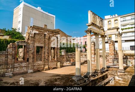 Portico del Foro Romano di Merida, Spagna Foto Stock