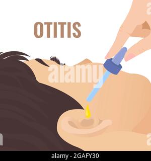 Otite, illustrazione concettuale Foto Stock