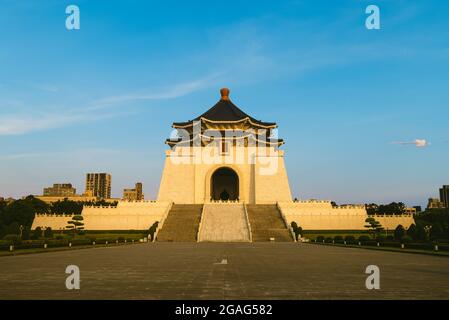 Liberty Square e Chiang Kai Shek Memorial Hall a Taipei, taiwan. Traduzione: Chiang Kai Shek Memorial Hall Foto Stock