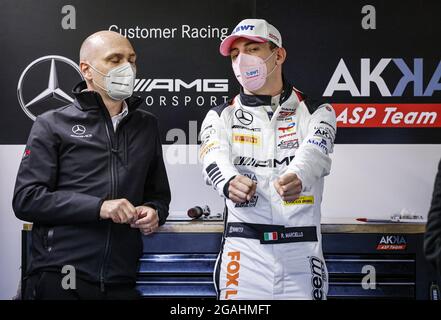 Spa, Belgio. 30 luglio 2021. MARCIELLO RAFFAELE (ITA), AKKA ASP, MERCEDES-AMG GT3, RITRATTO durante la TotalEnergies 24 ore di Spa, 6° round del 2021 Fanatec GT World Challenge Europe Powered by AWS, dal 28 luglio al 1 agosto 2021 sul circuito di Spa-Francorchamps, a Stavelot, Belgio - Foto Francois Flamand / DPPI Credit: Agenzia fotografica indipendente/Alamy Live News Foto Stock