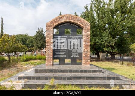 BURGERSDORP, SUDAFRICA - 22 APRILE 2021: Il Memoriale di Ikusasa Lethu a Burgersdorp nella provincia del Capo Orientale Foto Stock