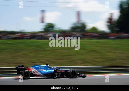 Budapest, Ungheria. 31 luglio 2021. 31 luglio 2021, Hungaroring, Budapest, Gran Premio di Formula 1 Gran Premio di Ungheria 2021, nella foto Fernando Alonso (ESP 14), Alpine F1 Team Credit: dpa/Alamy Live News Foto Stock