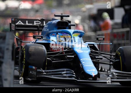 Budapest, Ungheria. 31 luglio 2021. 31 luglio 2021, Hungaroring, Budapest, Gran Premio di Formula 1 Gran Premio di Ungheria 2021, nella foto Fernando Alonso (ESP 14), Alpine F1 Team Credit: dpa/Alamy Live News Foto Stock