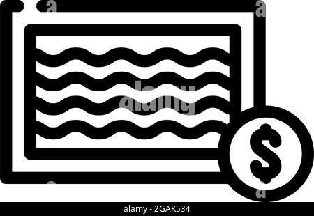 immagine vettoriale dell'icona della linea arcobaleno di un gatto nyan Illustrazione Vettoriale