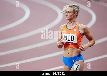 Tokyo, Giappone. 31 luglio 2021. 31 luglio 2021; Stadio Olimpico di Tokyo, Giappone: Tokyo 2020 Giochi olimpici estivi giorno 8; 4 x 400 relè misti; KLAVER Lieke di Paesi Bassi come hanno finito 4 ° nella manifestazione Credit: Action Plus Sports Images/Alamy Live News Foto Stock