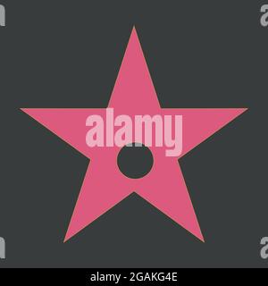 Immagine vettoriale Star hollywood Walk fame Illustrazione Vettoriale