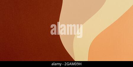 Carte colori geometria composizione sfondo con tonalità giallo beige e marrone Foto Stock