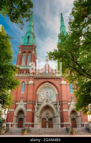 Chiesa di San Giovanni. Johannes Church - famoso punto di riferimento a Helsinki, Finlandia. Foto Stock