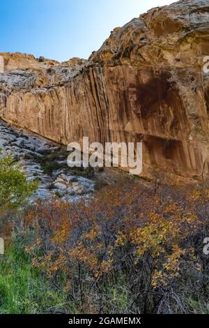 Box Canyon Trail presso la Josie's Cabin nel Dinosaur National Monument, Utah, USA Foto Stock