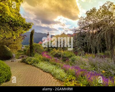 L'affascinante cittadina di Frohnleiten, nel quartiere di Graz-Umgebung, nella regione della Stiria, in Austria Foto Stock