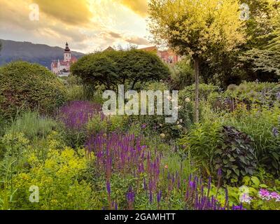 L'affascinante cittadina di Frohnleiten, nel quartiere di Graz-Umgebung, nella regione della Stiria, in Austria Foto Stock