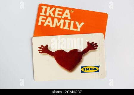 Carta famiglia e gift card IKEA Foto Stock