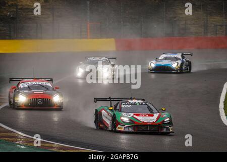 38 Barnicoat ben (gbr), Wilkinson Oliver (gbr), Bell Rob (gbr), JOTA, McLaren 720 S GT3, azione durante la TotalEnergies 24 ore di Spa, 6° round del 2021 Fanatec GT World Challenge Europe Powered by AWS, dal 28 luglio al 1 agosto 2021 sul circuito di Spa-Francorchamps, a Stavelot, Belgio - Foto Francois Flamand / DPPI Foto Stock