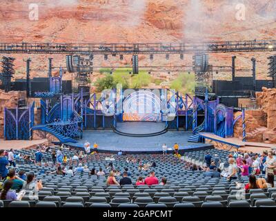 Utah, 19 GIU 2021 - Beauty and the beast performance in the Tuacahn Amphitheatre Foto Stock