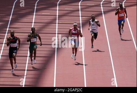 Michael Norman degli Stati Uniti durante i 400 metri di riscaldatori per uomini allo Stadio Olimpico il nono giorno dei Giochi Olimpici di Tokyo 2020 in Giappone. Data immagine: Domenica 1 agosto 2021. Foto Stock