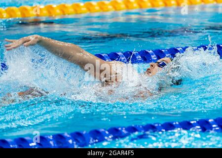 TOKYO, GIAPPONE - LUGLIO 29: Sharon Van Rouwendaal dei Paesi Bassi che gareggiano nelle donne 200m backstroke durante i Giochi Olimpici di Tokyo 2020 al Tokyo A. Foto Stock