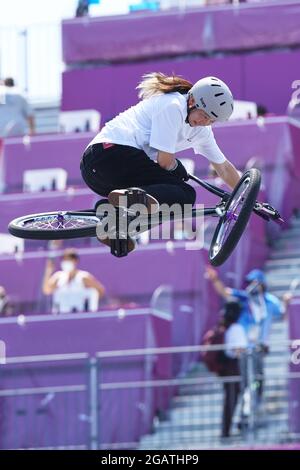 Minato Oike (JPN), 1 AGOSTO 2021 - Ciclismo : finale del Parco delle Donne di BMX Freestyle durante i Giochi Olimpici di Tokyo 2020 all'Ariake Urban Sports Park di Tokyo, Giappone. (Foto di Naoki Morita/AFLO SPORT) Foto Stock