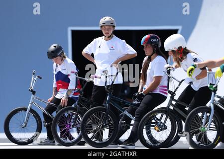 Minato Oike (JPN), 1 AGOSTO 2021 - Ciclismo : finale del Parco delle Donne di BMX Freestyle durante i Giochi Olimpici di Tokyo 2020 all'Ariake Urban Sports Park di Tokyo, Giappone. (Foto di Naoki Morita/AFLO SPORT) Foto Stock