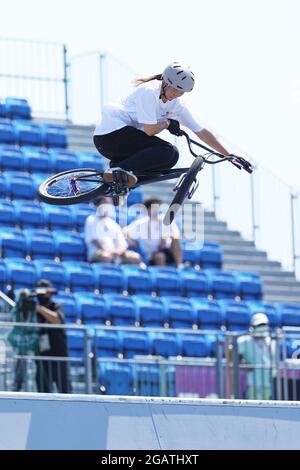 Minato Oike (JPN), 1 AGOSTO 2021 - Ciclismo : finale del Parco delle Donne di BMX Freestyle durante i Giochi Olimpici di Tokyo 2020 all'Ariake Urban Sports Park di Tokyo, Giappone. (Foto di Naoki Morita/AFLO SPORT) Foto Stock