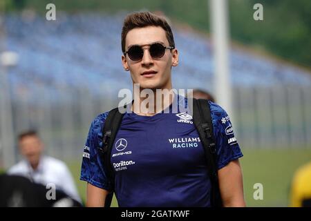 Budapest, Ungheria. 01 agosto 2021. 1 agosto 2021, Hungaroring, Budapest, Gran Premio di Formula 1 Gran Premio di Ungheria 2021, nella foto George Russel (GBR 63), Williams Racing Credit: dpa/Alamy Live News Foto Stock