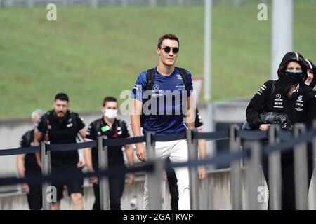 Budapest, Ungheria. 01 agosto 2021. 1 agosto 2021, Hungaroring, Budapest, Gran Premio di Formula 1 Gran Premio di Ungheria 2021, nella foto George Russel (GBR 63), Williams Racing Credit: dpa/Alamy Live News Foto Stock