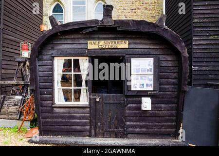 Half Sovereign Cottage, Hastings Old Town, Hastings, East Sussex, UK Foto Stock