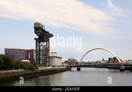 Finnieston Quay a Glasgow Foto Stock