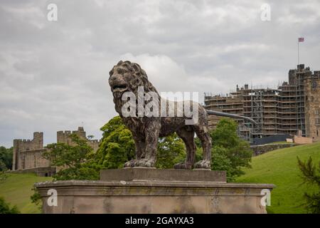Castello di Alnwick, Northumberland, giugno 2021 Foto Stock