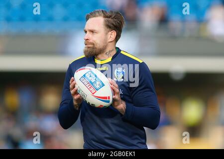 Leeds, Regno Unito. 01 agosto 2021. Emerald Headingley Stadium, Leeds, West Yorkshire, 1 agosto 2021. Betfred Super League - Leeds Rhinos vs Lupi di Warrington Blake Austin of Warrington Wolves Credit: Touchlinepics/Alamy Live News Foto Stock