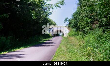 Una vista del divario continentale orientale nella contea di Somerset in Pennsylvania Foto Stock