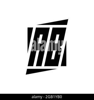 Monogramma AB Logo con modello di design moderno isolato su sfondo bianco Illustrazione Vettoriale