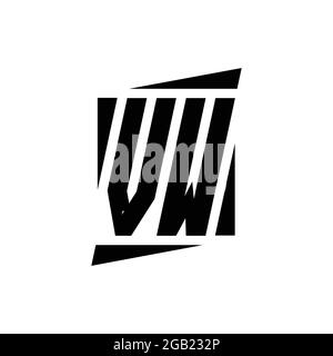 Monogramma VW Logo con modello di design moderno isolato su sfondo bianco Illustrazione Vettoriale