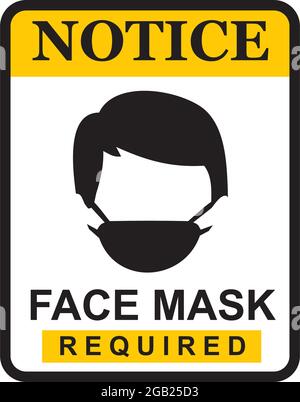 Modello vettoriale per la progettazione del logo dell'area della maschera facciale Illustrazione Vettoriale