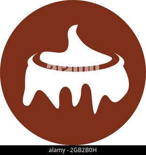 Modello vettoriale per il disegno di icone di un negozio di torte Illustrazione Vettoriale