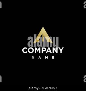 Combinazione di logo con lettera A + logo dell'edificio Foto Stock
