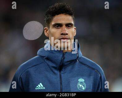 File foto datata 26-02-2020 di Raffaello Varane del Real Madrid. Data di emissione: Lunedì 2 agosto 2021. Foto Stock