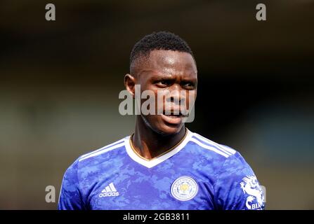 Patson Daka di Leicester City durante la partita pre-stagione al Pirelli Stadium di Burton-upon-Trent. Data immagine: Sabato 24 luglio 2021. Foto Stock