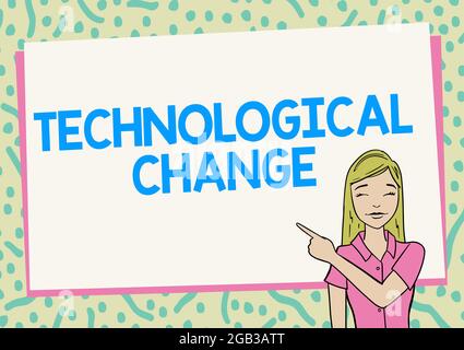 Ispirazione che mostra segno cambiamento tecnologico. Panoramica aziendale aumento dell'efficienza di un prodotto o di un processo creando interessanti storie brevi Foto Stock