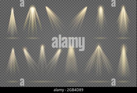 Collezione Spotlight Rays Illustrazione Vettoriale
