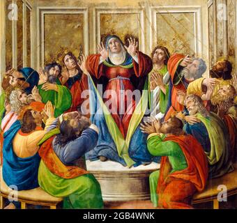 La discesa dello Spirito Santo, dipinto da laboratorio di Sandro Botticelli, 1495-1505 Foto Stock